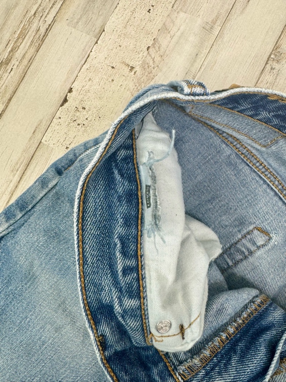 Vintage Levis 550 Pants Jeans Men 34x30 Denim Stretch Blue Straight - Picture 5 of 10